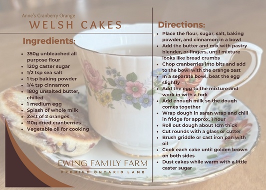Anne's Cranberry Orange Welsh Cakes