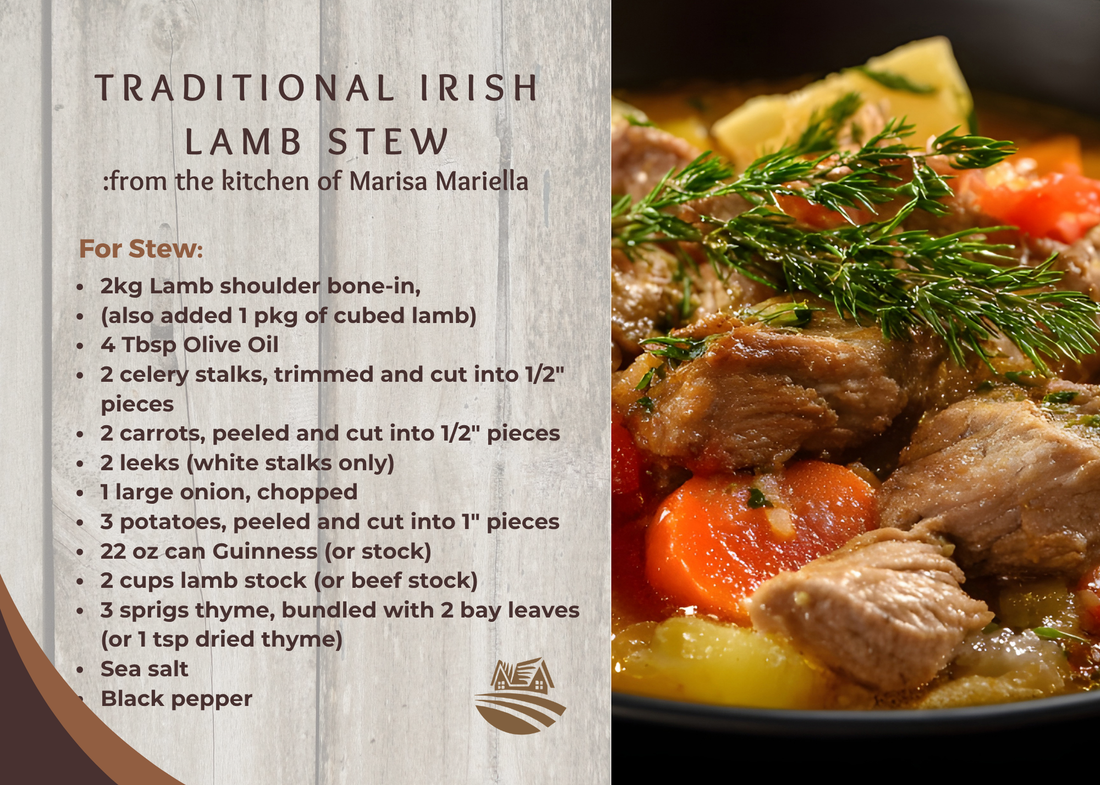 Traditional Irish Lamb Stew: PAGE ONE: from the kitchen of Marisa Mariella