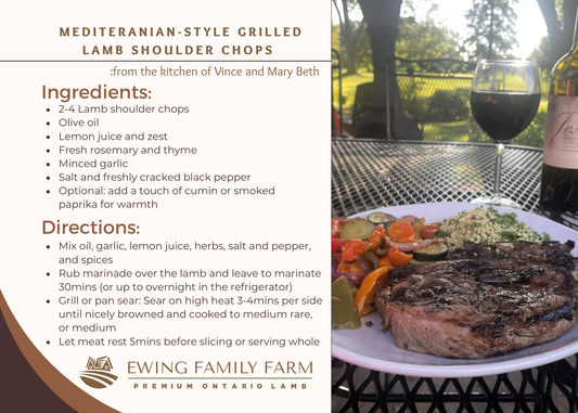 Mediterranean Style Grilled Lamb Shoulder Chops