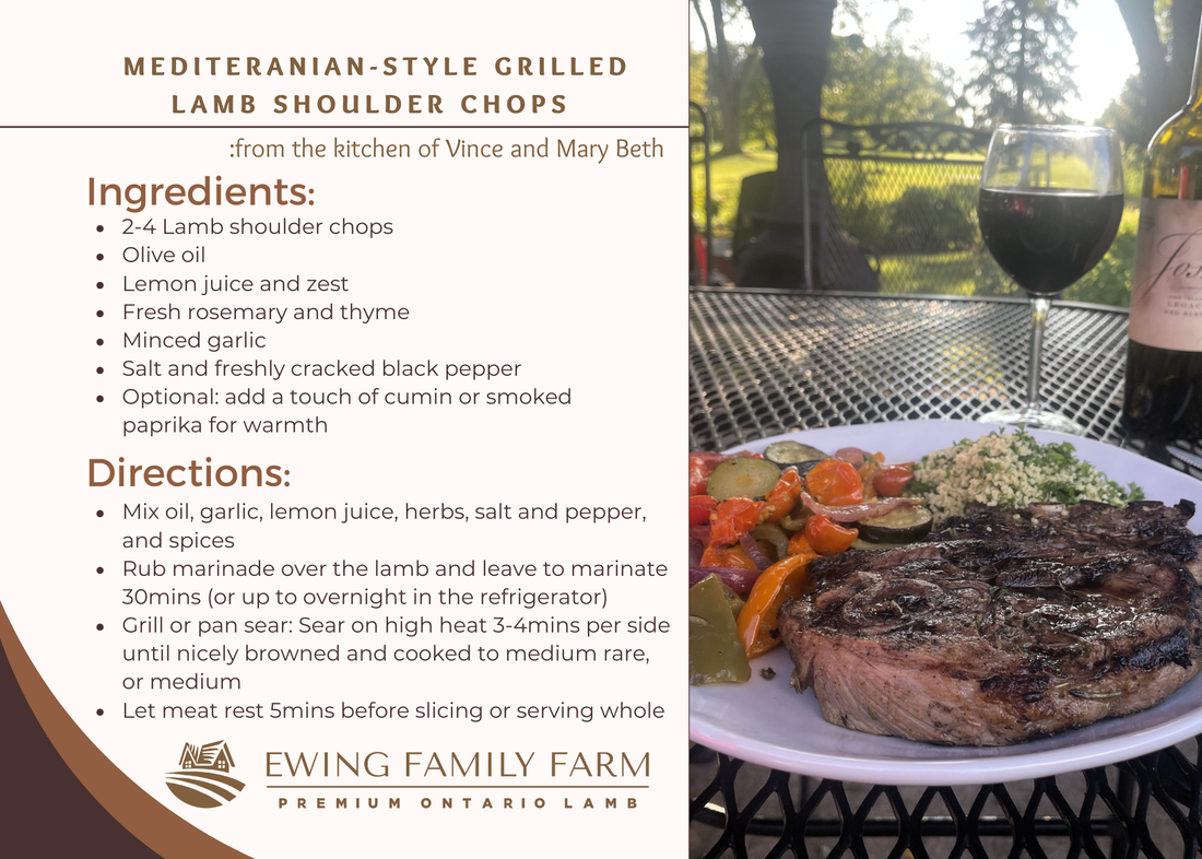 Mediterranean Style Grilled Lamb Shoulder Chops