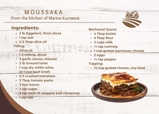 Moussaka: PAGE ONE: from the Kitchen of Marina Kurnaeva